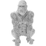 Kare Design - Decoratief Beeld - Gorilla Aap - zilver - 46 cm