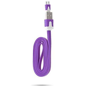 Shot Case Oplaadkabel voor Huawei Y6 2019 USB / Micro USB Noodle Universal (violet)