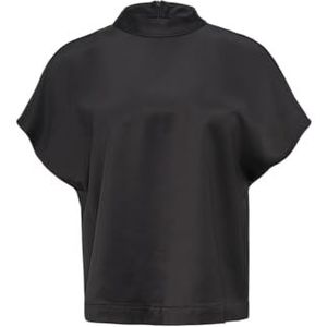 s.Oliver BLACK LABEL 2154066 Dames satijnen blouse met korte mouwen, 9999