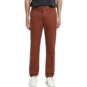 Scotch & Soda Stuart Regular Slim Fit Herenbroek, Deep Toffee 6765