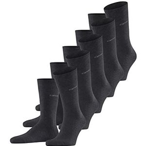 ESPRIT Heren Uni 5 stuks ademende biologische sokken duurzaam versterkt katoen duurzaam zacht platte teennaad voor dagelijks gebruik en werk multipack 5 paar, Grijs (Antraciet Melange 3080)