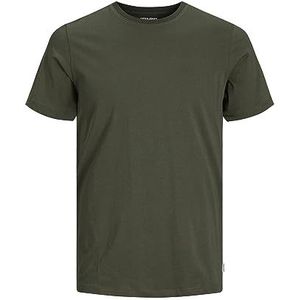 JACK & JONES Mannetje Unisex Biologisch Katoenen T-shirt, Groen (Olive Night Detail: Slim), M, Groen (Olive Night Detail: Slim)