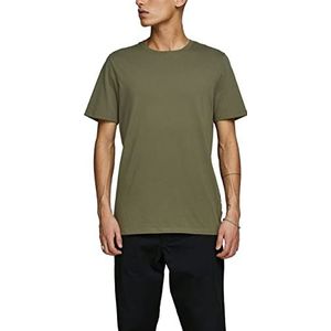 JACK & JONES Male Unisex T-shirt van biologisch katoen, groen (Olive Night Detail: Slim), M, Groen (Olive Night Detail: Slim)