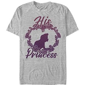 Disney The Little Mermaid-His Princess Organic T-shirt met korte mouwen, gemêleerd grijs, L, Melange Grey