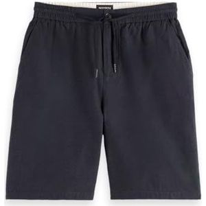 Scotch & Soda Core Fave Bermuda en coton sergé, Noir 001, 33W