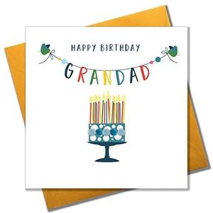 POM030 Wenskaart ""Pom Pom"" ""Happy Birthday Grandad