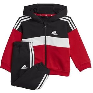 adidas - I 3s tib fl ts - trainingspak set - rood - maat 12-18 maanden, zwart/wit/better scarlet, 12-18 maanden
