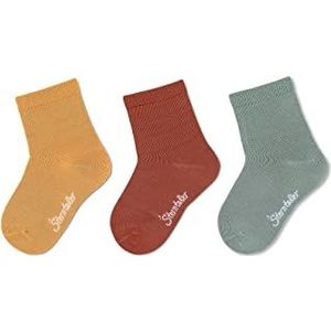 Sterntaler 3-pack effen bamboe sokken, geel, normale kinderen, uniseks, geel, Eén maat, Gelb