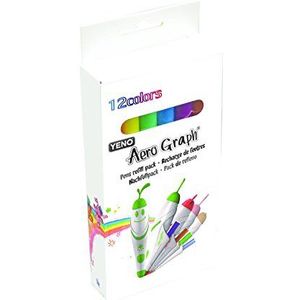 Lexibook - Navulverpakking Aero-Graph, 12 kleuren om te tekenen of te kleuren, CR800A, meerkleurig