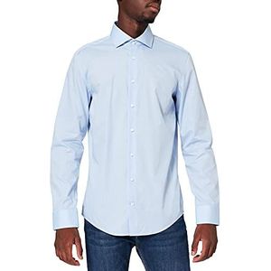 Seidensticker Slim Fit Poplin herenoverhemd met lange mouwen, Lichtblauw