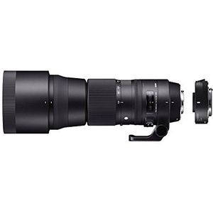 Sigma ZB955 Hedendaagse lens 150-600 mm F5-6.3 DG OS HSM met TC-1401 converterkit voor Nikon-camera, zwart