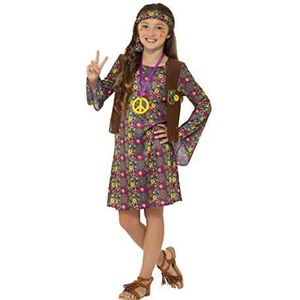 Smiffys Hippie meisjeskostuum met jurk