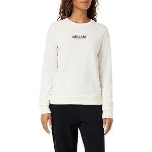Armani Exchange Logo Capsule Ronde Neck French Terry Trainingspak voor dames, Wit