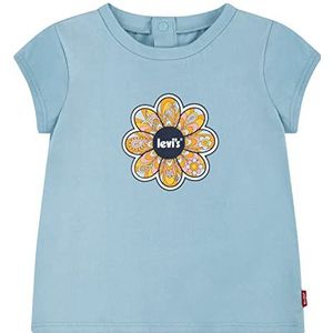 Levi's Kids Lvg ss Graphic T-shirt voor baby's, meisjes, porselein, 3 jaar, blauw porselein