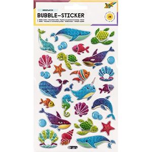 Bubble Sticker II met gestructureerd onderwaterpatroon, 28 stuks, ideaal voor het versieren van wenskaarten, knutselen en scrapbooking