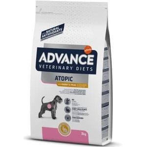 ADVANCE Veterinary Diets Atopic Care Medium/Maxi Voeding voor volwassen honden met atopische problemen van middelgrote en grote rassen met konijnen, 3 kg