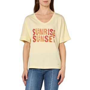 KEY LARGO T-shirt Sunlight à col en V pour femme, Jaune pastel (1418), XXL