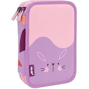 MILAN® Etui met 2 verdiepingen met speciale inhoud Fun Animals paars