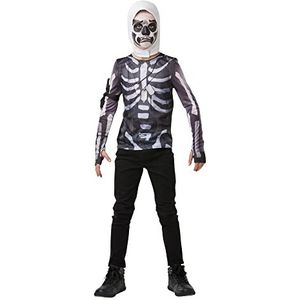 Rubie's Officiële Fortnite Skull Trooper Kostuumkit, Gaming Skin, Small (140 cm)