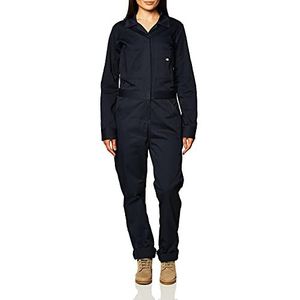 dickies Langarm-overall van katoen-keperstof voor dames, Donker Navy Blauw