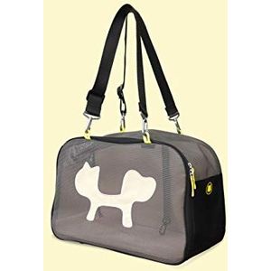 UNITED PETS Zachte draagtas voor honden en katten, design transporttas, zwart/geel