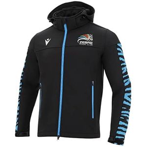 Macron Merchandising ufficiale Sweatshirt met capuchon Zebra Rugby 2021/22, uniseks, meerkleurig, M