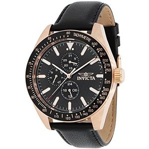 Invicta Herenhorloge, kwarts, analoog, leren armband, 38981, Rose Gold., strap