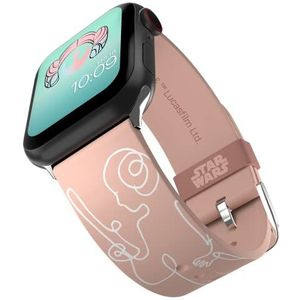 Star Wars Leia Organa smartwatch-armband, officieel gelicentieerd, compatibel met alle Apple Watch maten en series (horloge niet inbegrepen), siliconen, Silicone