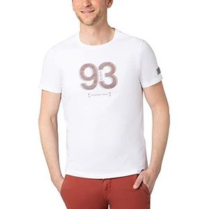 Timezone t-shirt mannen, Puur wit