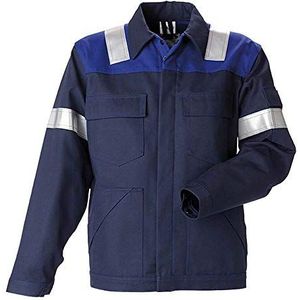 JAK Workwear 11-12002-046-03 model 12002 EN ISO 1149-5 antiflame jas, marineblauw/koningsblauw, L, marineblauw/koningsblauw