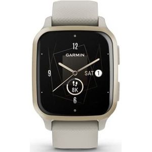 Garmin Venu Sq 2, Music, Grijs/Cream Gold, WW (gereviseerd)