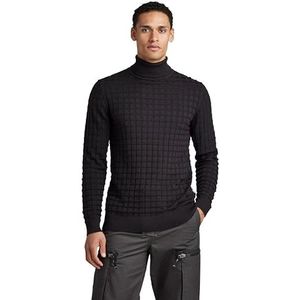 G-STAR RAW Heren tafelpullover gebreide trui, zwart (Dk Black D167-6484), S, zwart (Dk Black D167-6484)