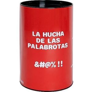 FISURA - Originele spaarpot met boodschap ""La hucha de las palabrotas"". Grote spaarpot voor volwassenen van staal. Tin spaarpot voor geschenken. Afmetingen: 13 x 20 cm