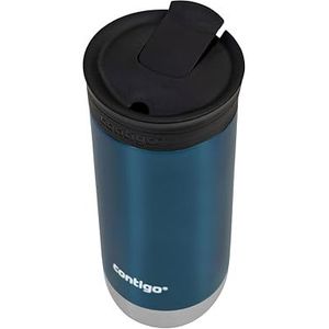 Contigo Huron 2.0 Snapseal - Geïsoleerde roestvrijstalen reisbeker | Lekvrije beker | Koffiemok om mee te nemen met gemakkelijk te reinigen BPA-vrij deksel | Bosbessen | 470 ml