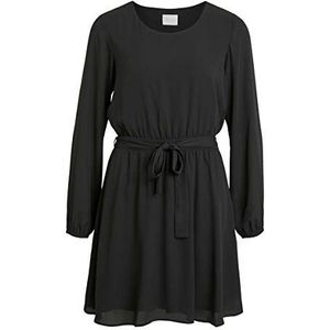 Vila Clothes Vilucy L/s Dress-Noos jurk, zwart (zwart), maat 38 (fabrieksmaat: 36) dames, zwart (zwart), 38, Zwart (zwart).