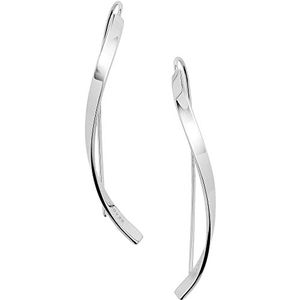 Skagen Dames oorstekers roestvrij staal 50 mm met oorbelsluiting, One Size