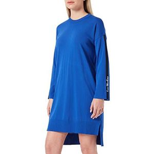 Love Moschino Asymmetrische jurk voor dames, Blauw
