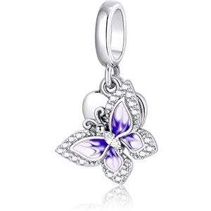 XWN Set van 2 925 sterling zilveren bedels voor Pandora armband en halsketting, compatibel met Europese armbanden voor dames en meisjes, Sterling zilver