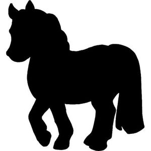 Securit Wandbord paard zwart