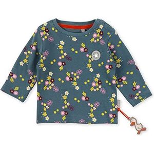 Sigikid Baby meisje shirt met lange mouwen van biologisch katoen T-shirt Baby Girl, blauw/bloemen