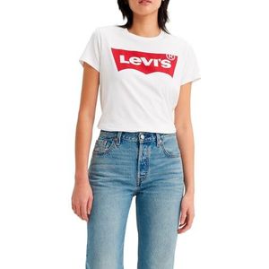 Levi's het perfecte Maglietta shirt, wit (Large Batwing White), XXS Donna