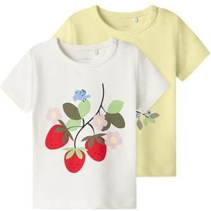 NAME IT Nbffaberry 2p Ss Top Box Nbffaberry 2P Ss Top Box Dames (2 stuks), Cloud Danser