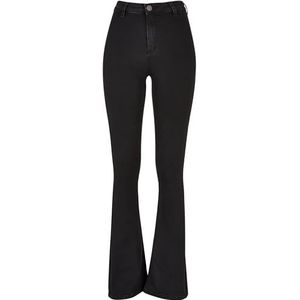 Urban Classics Dames super stretch bootcut denim broek dames, zwart.