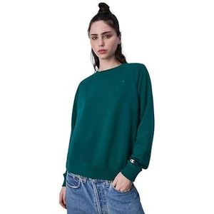 Champion Legacy Icons Tonal Logo W-Spring Terry Crewneck Sweat femme, Vert forêt, M