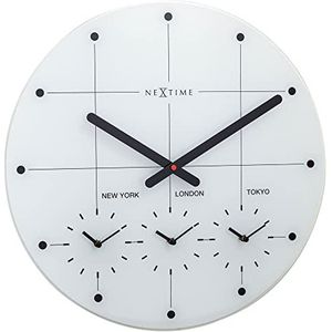 NeXtime Big City wandklok, 43 cm, stil, wit