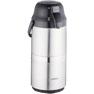Relaxdays koffiekan - 3 liter - rvs en kunststof - thermoskan met drukknop - pompkan - hengsel - horeca - kantoor