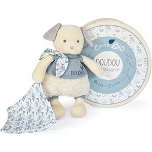 Doudou et Compagnie - DC3964 knuffeldier voor honden, biologisch, blauw, 22 cm