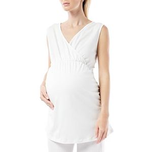 Dagi Fashion, klassiek tanktop T-shirt voor dames, Wit.
