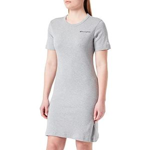 Champion Legacy American Classics Soft Cotton 1x1 Rib Small Logo Slim Jurk Dames, Lichtgrijs