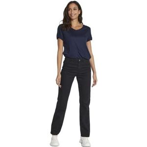 KAFFE Dames Rechte Been Dames Jeans Hoge Taille, Black Deep